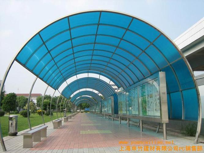 上饶阳光板雨棚价格(图)-pc阳光板价格及生产厂家[上海申竹建材有限